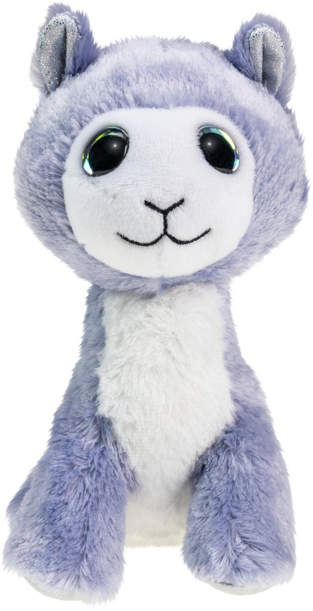 Lumo stars pluche knuffel lama lily 15cm met grote ogen.