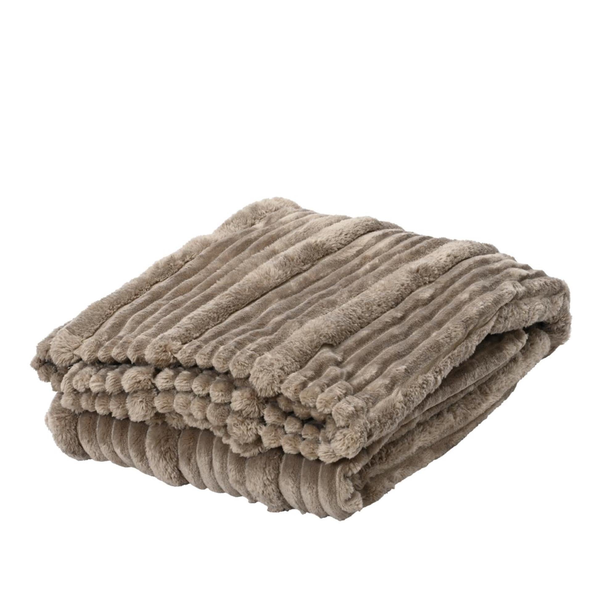 Decoris woondeken polyester grijs 170x130cm
