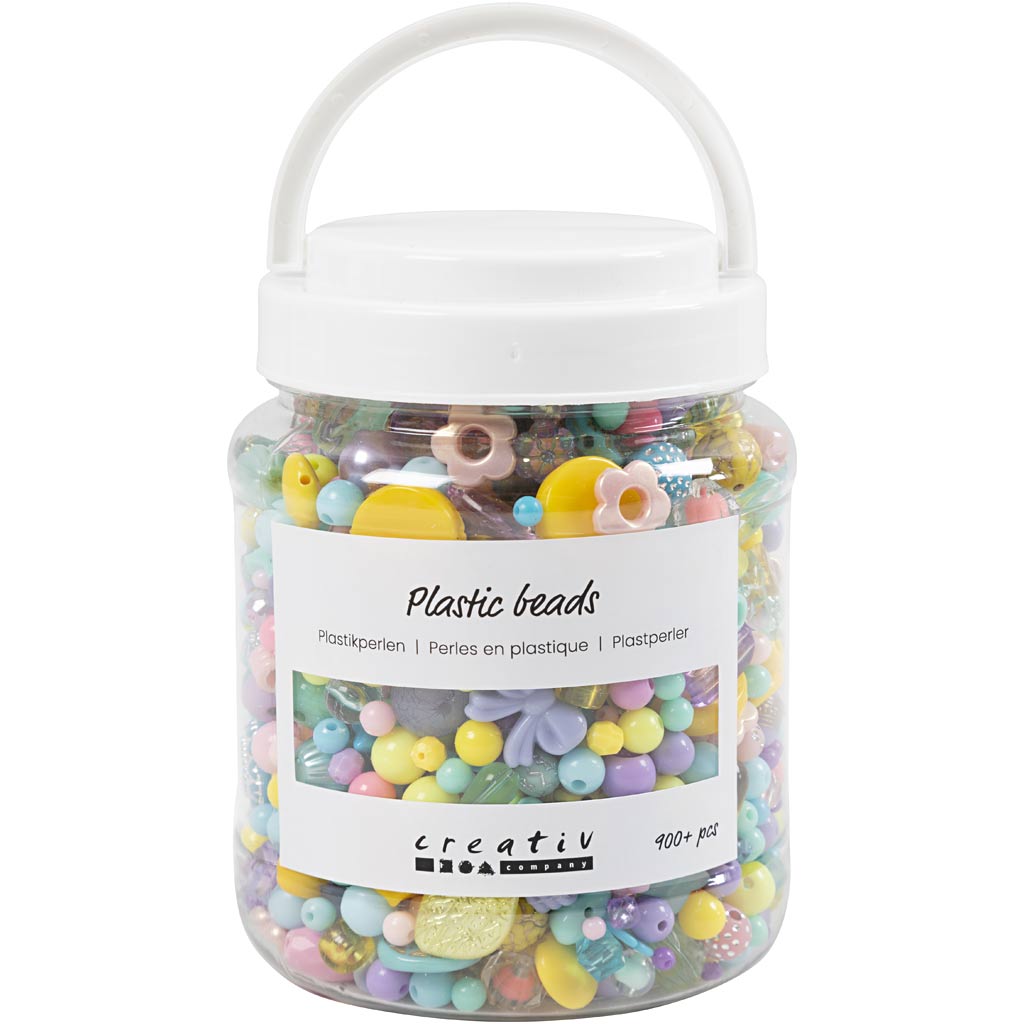 Creativ company kunststof kralen diverse kleuren, 700ml