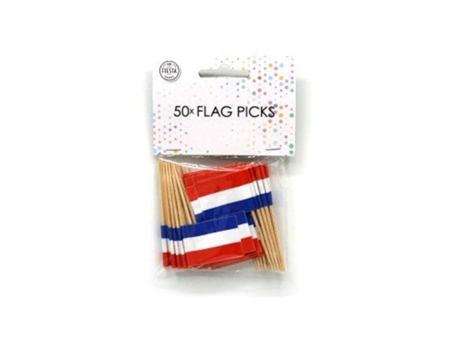 Globos vlagprikkers nederland pak a 12x50 stuks