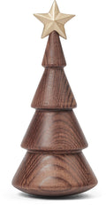 Spring copenhagen wooden figure tumbler the christmas tree gold star 83g h13.8xw6.0xl6.0cm (made in vietnam) speelgoedfiguur kinderen en volwassenen