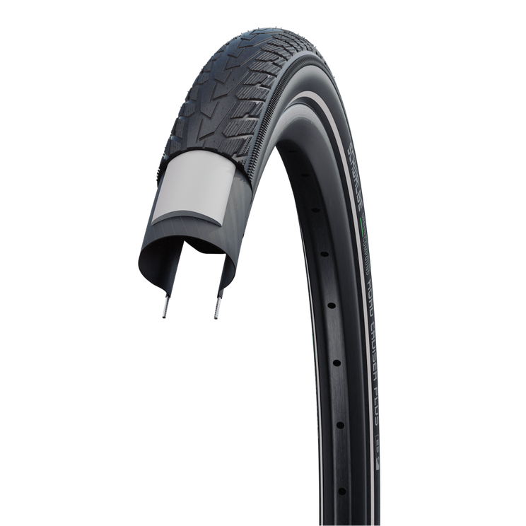 Schwalbe road cruiser plus 28x2.15 (55-622) wired active line green black+reflex