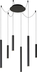 Lucide lorenz - hanglamp - ø 120 cm - led dimbaar - 6x4w 3000k - zwart