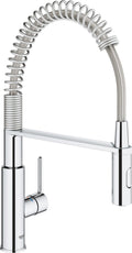 Grohe get keukenkraan - hoge uitloop - 360° draaibereik - met uittrekbare handdouche en 2 straalsoorten - chroom