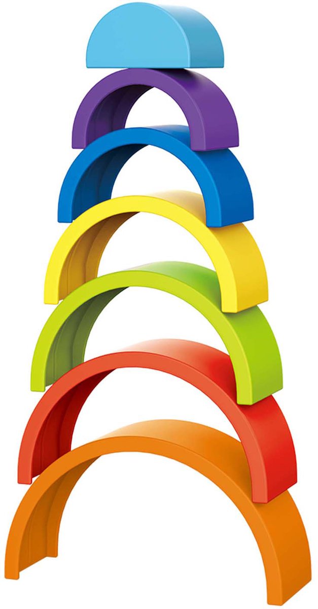 Toi-Toys Little Stars Baby-Stapelturm Regenbogen, 7-teilig.