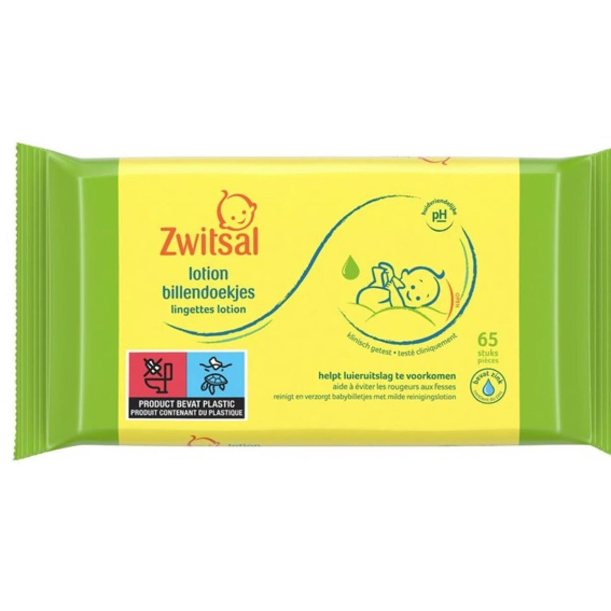 Zwitsal billlendoekjes lotion 65 stuks
