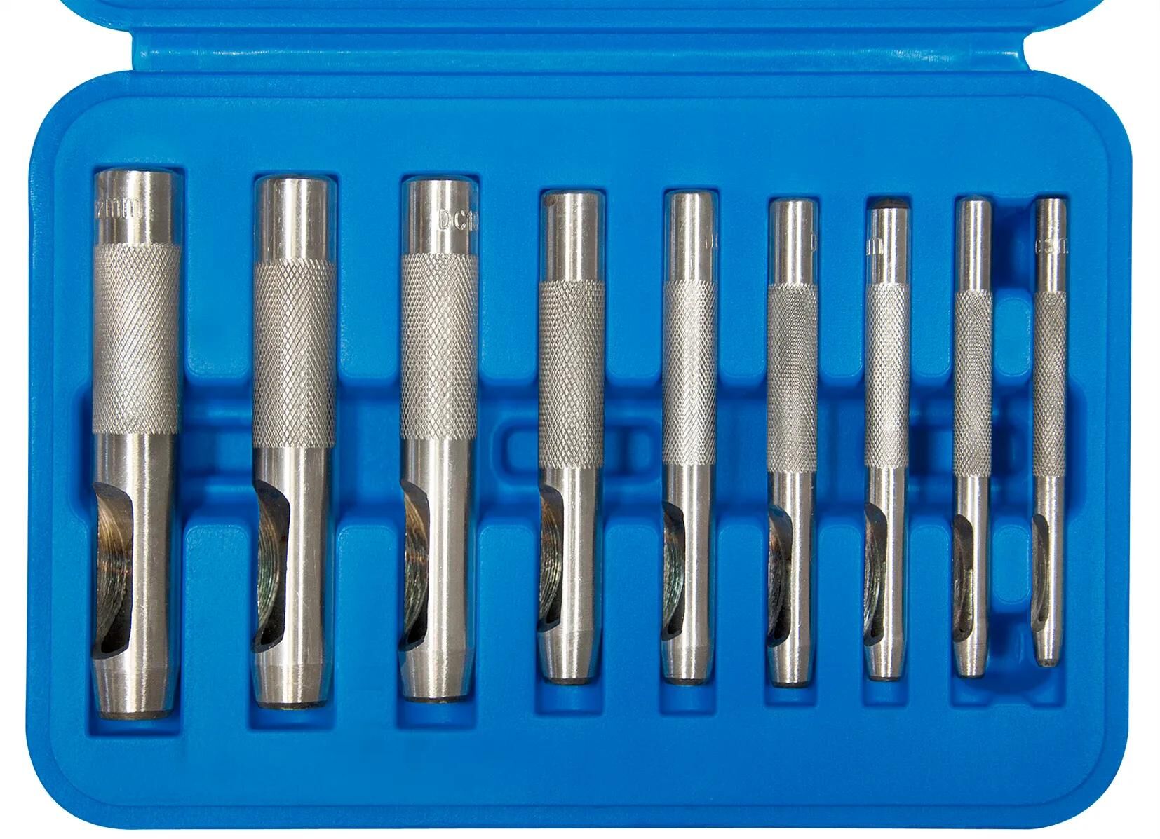 Sw stahl locheisensatz hollow punch set 9tlg. 3-12mm