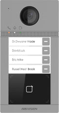 Hikvision ds-kv8413-wme1(c) surface 4-knops ip video intercom 2mp wifi deurbel met poe, mifare kaartlezer en alarm