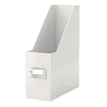 Leitz wow click store stevige tijdschriftenhouder - lectuurbak - 77% gerecycled karton - 10.3 x 33 x 25.3 cm (bxhxd) - wit