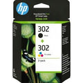 Hp inktcartridge 302 zwart + 3 kleuren 2 stuks
