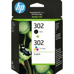 Hp inktcartridge 302 zwart + 3 kleuren 2 stuks