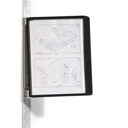Durable wandhouder voor bureaustandaard vario magnet wall 5 zwart din a4 aantal meegeleverde displaypanels 5
