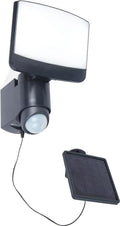 Lutec sunshine - led wandlamp met sensor en zonnepaneel - donkergrijs