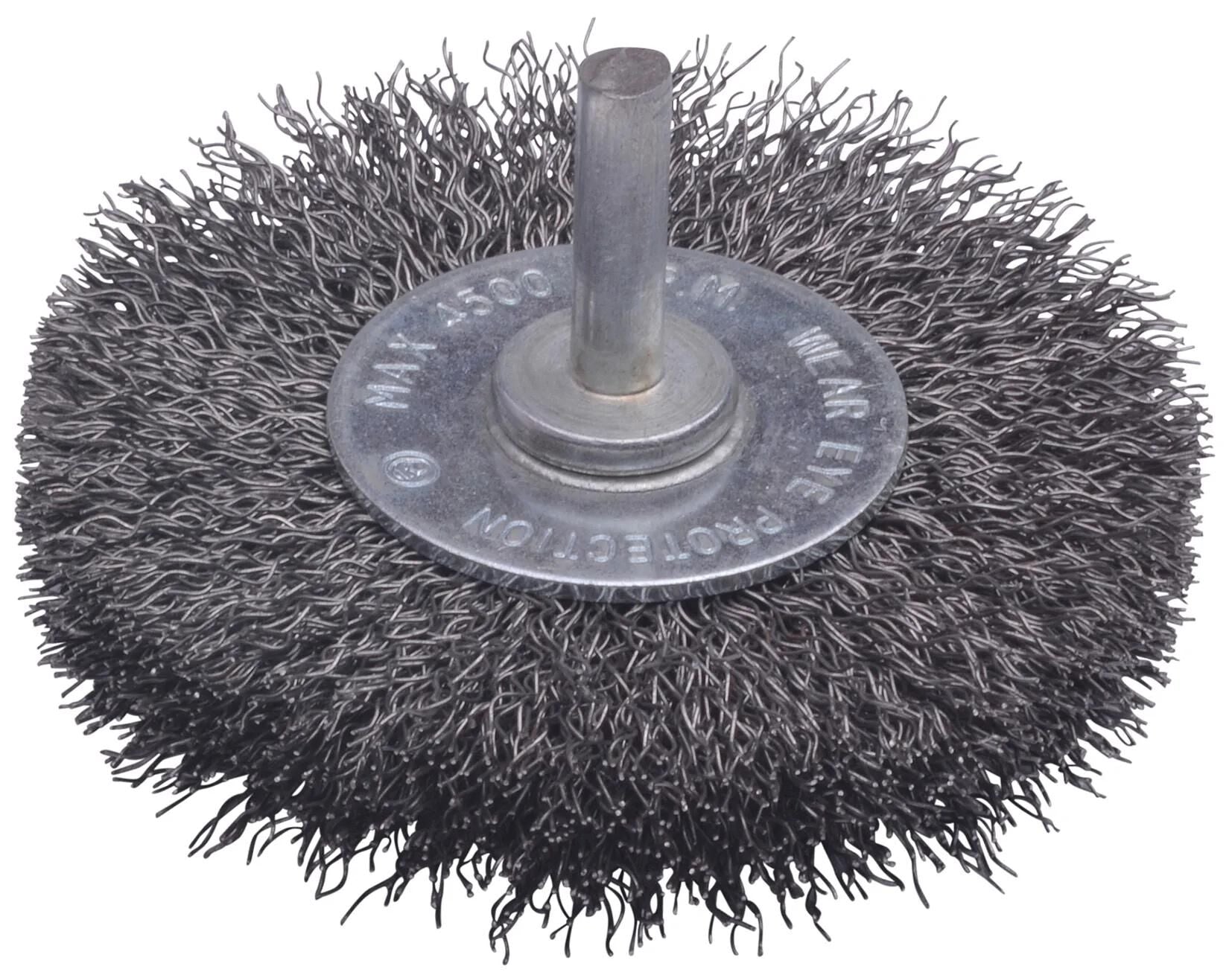 Sw stahl stahldrahtrundbürste 63303 round brush with 6mm shaf sw-steel d=75mm