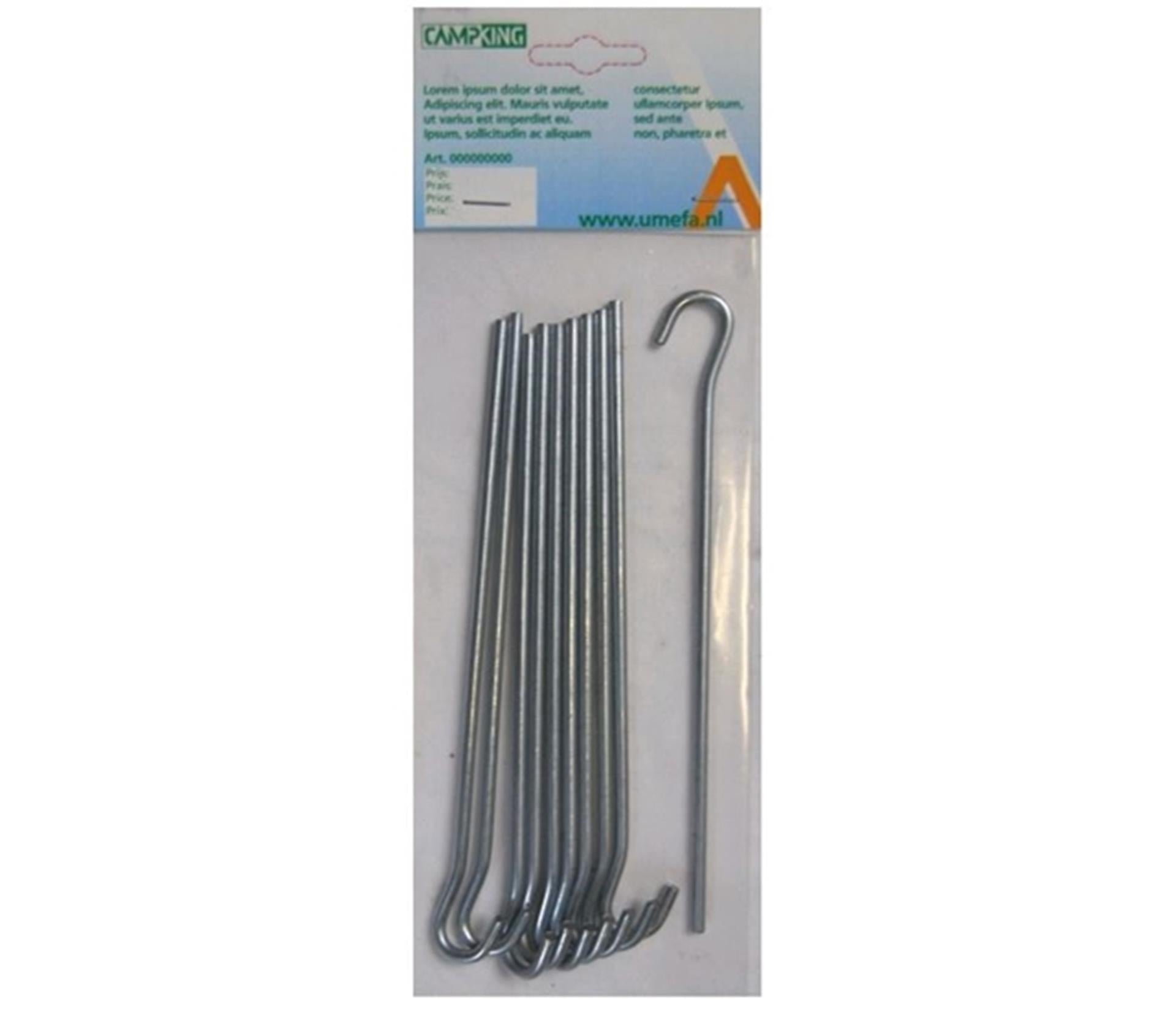 Campking umefa grondpen open oog 18 cm 10st