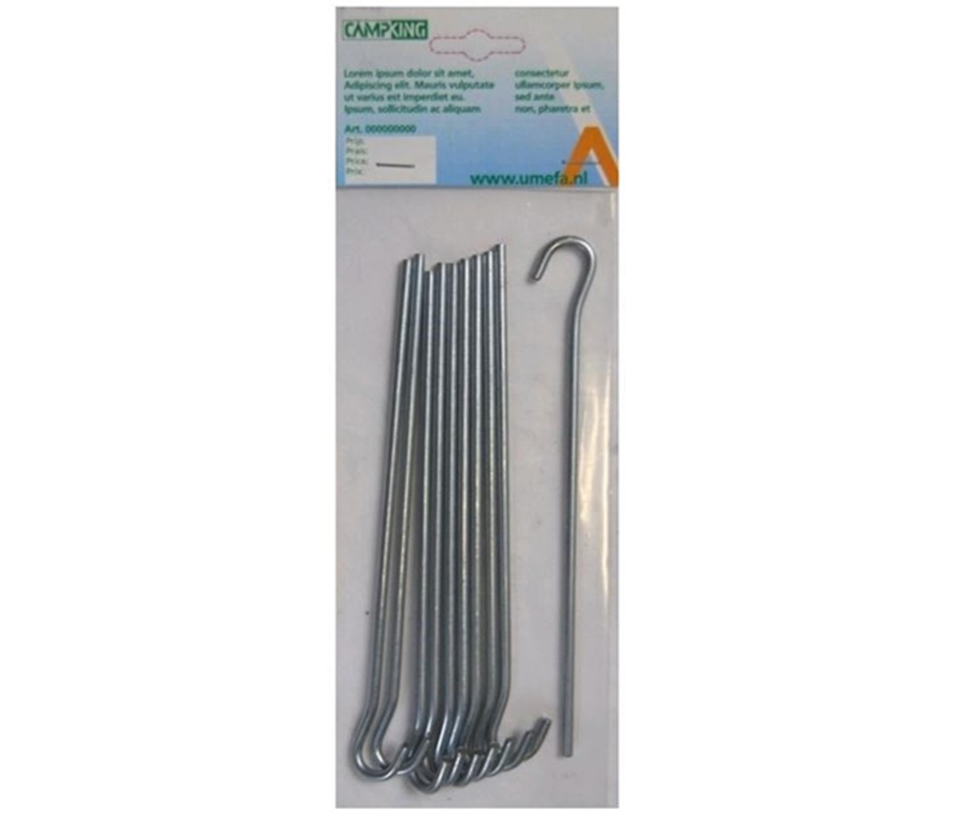 Campking umefa grondpen open oog 30 cm 10st