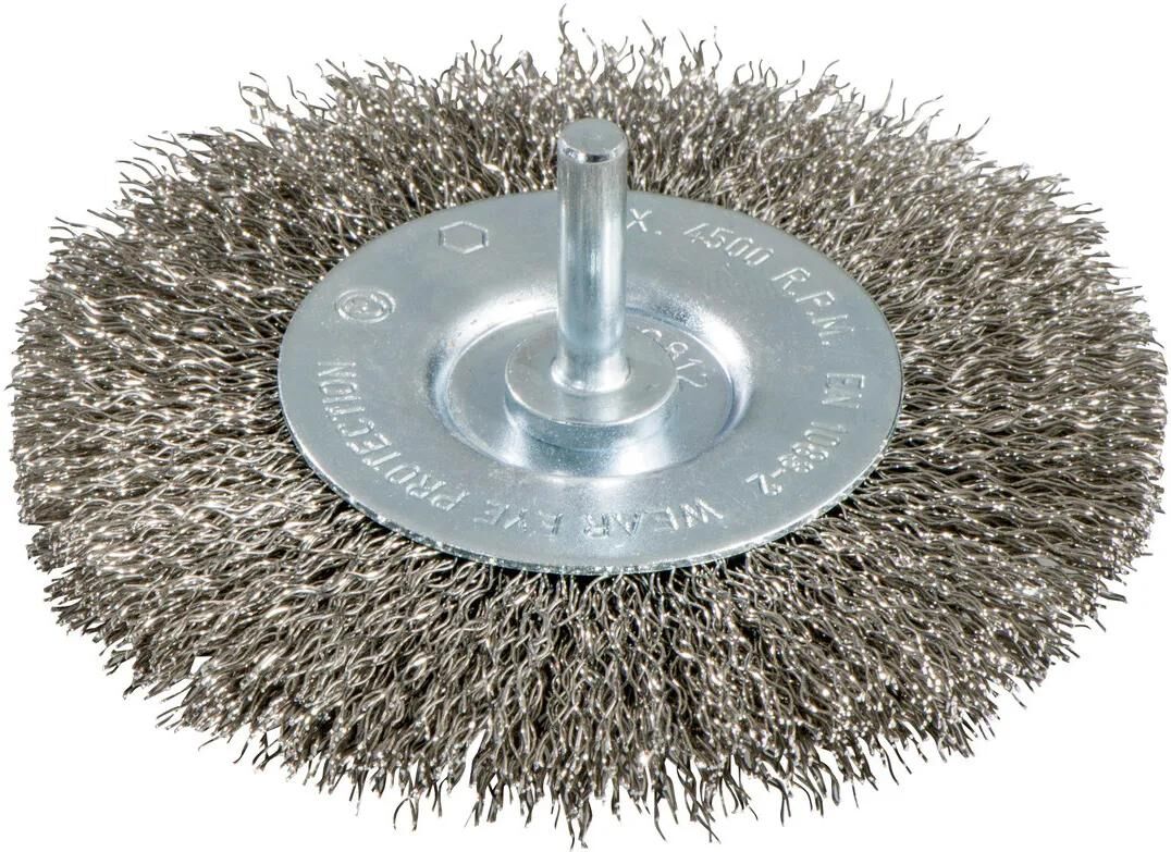 Metabo stahldrahtrundbürste round brush with 6mm shaf d=100mm steel