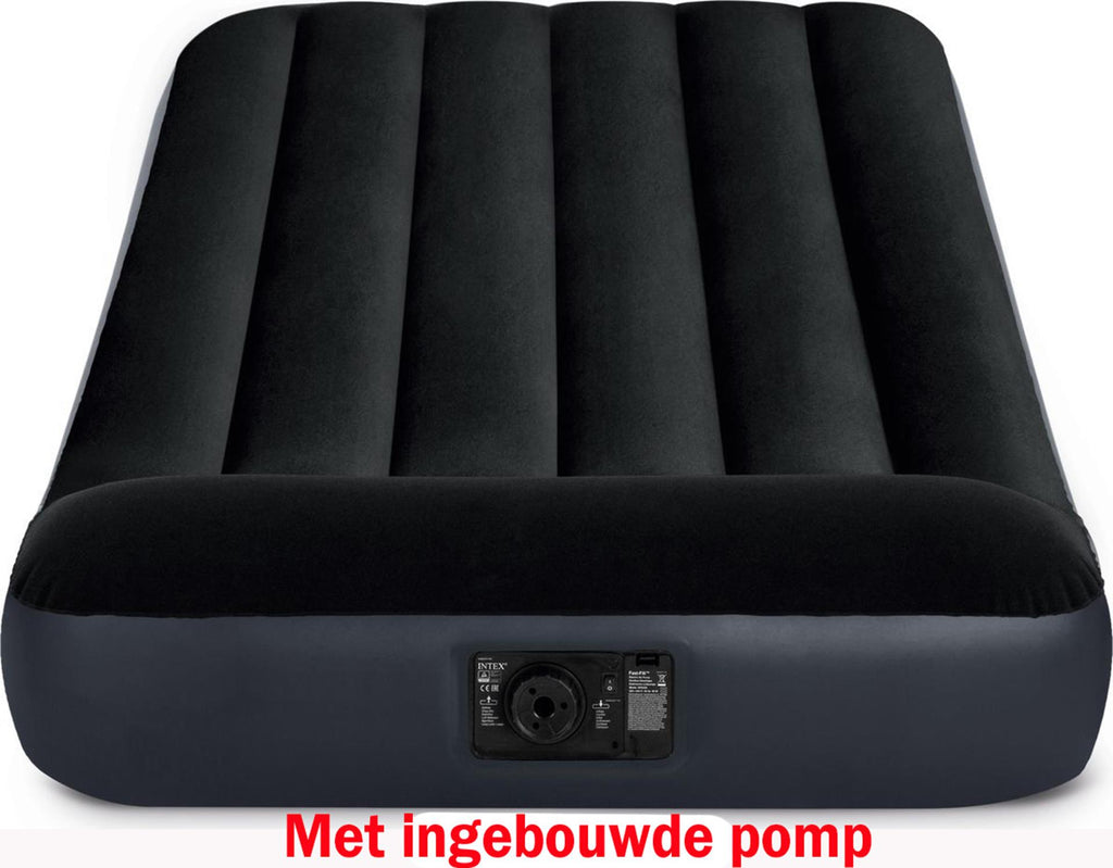 Intex twin pillow rest classic luchtbed met ingebouwde pomp (220-240v) 99x191x25cm