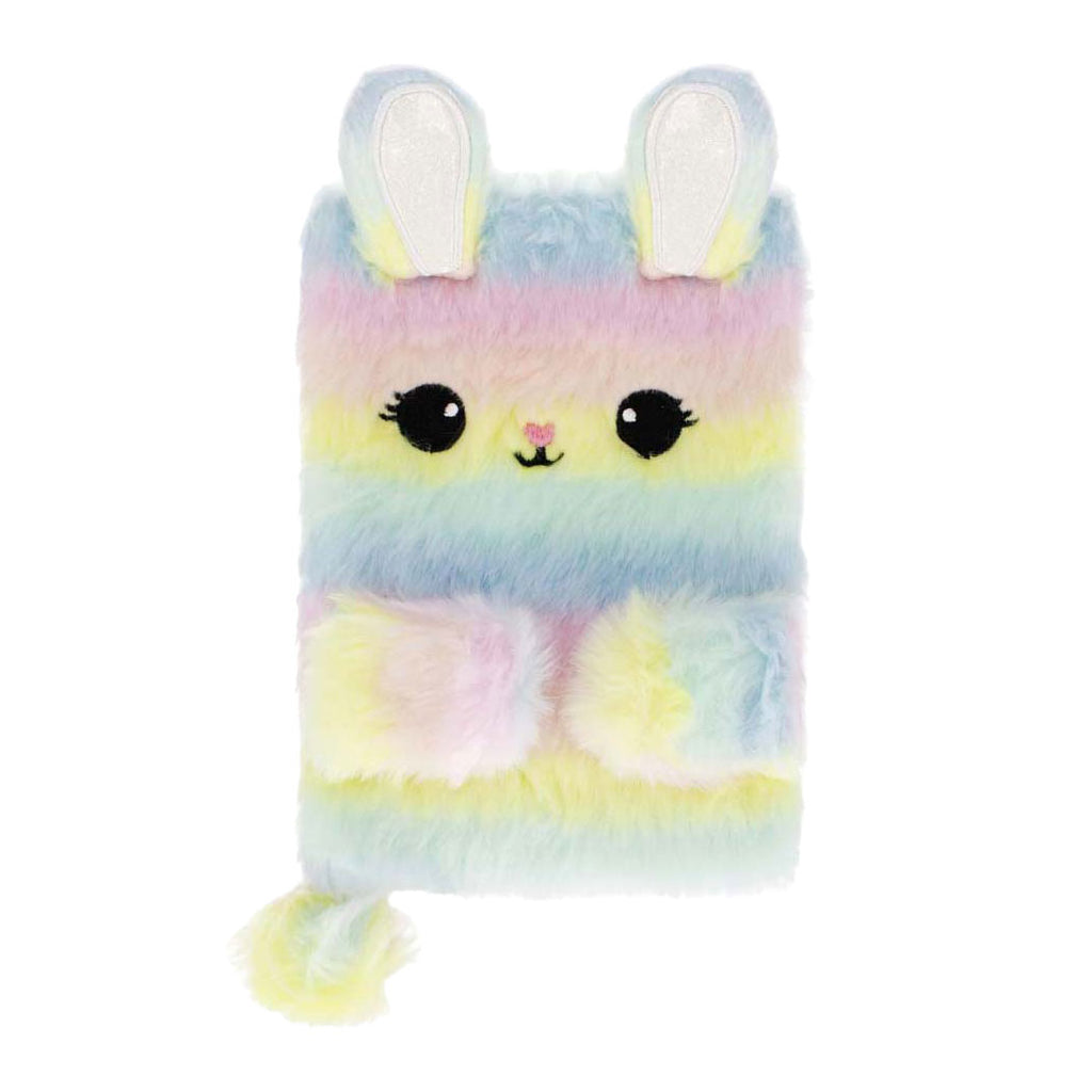 Pluche notitieboek konijn pastel