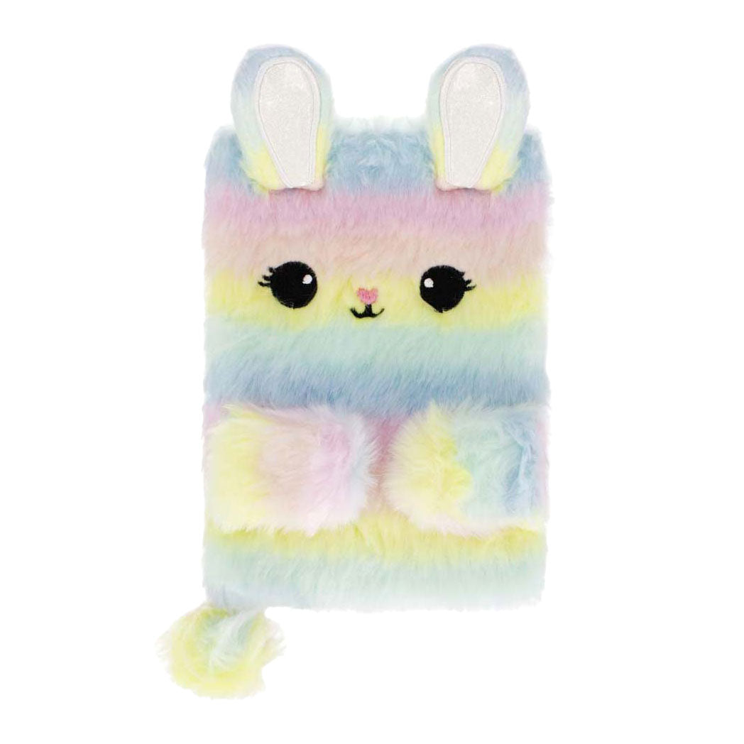 Pluche notitieboek konijn pastel