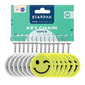 Reflecterende sleutelhanger emoticon, 12st.