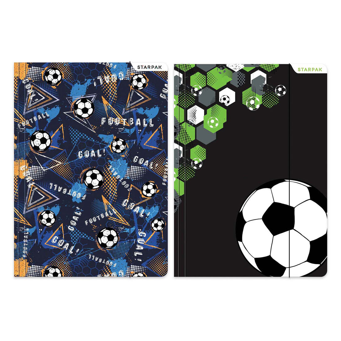 A4 Fußball-Druck mit Gummibandkarte