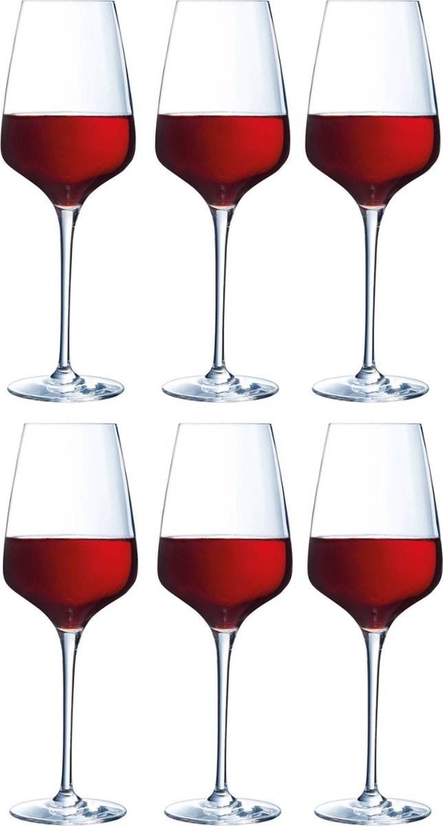 Chef sommelier sublym wijnglazen 45 cl 450 ml | set van 6 stuks | geschikt voor rode wijn | glas | vaatwasserbestendig | voor thuis en horeca