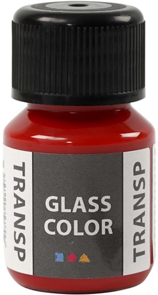 Creativ Company Glasfarbe, transparent, rot, 30 ml