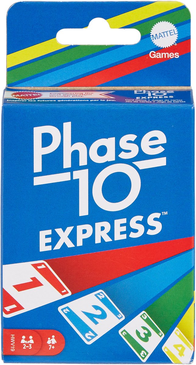 Mattel games - phase 10 express kaartspel - schoencadeau - sinterklaascadeau - kerstcadeau - verjaardag - multiplaza