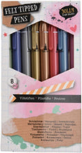 Filzstifte mit Metallic-Effekt, 8 Stück.