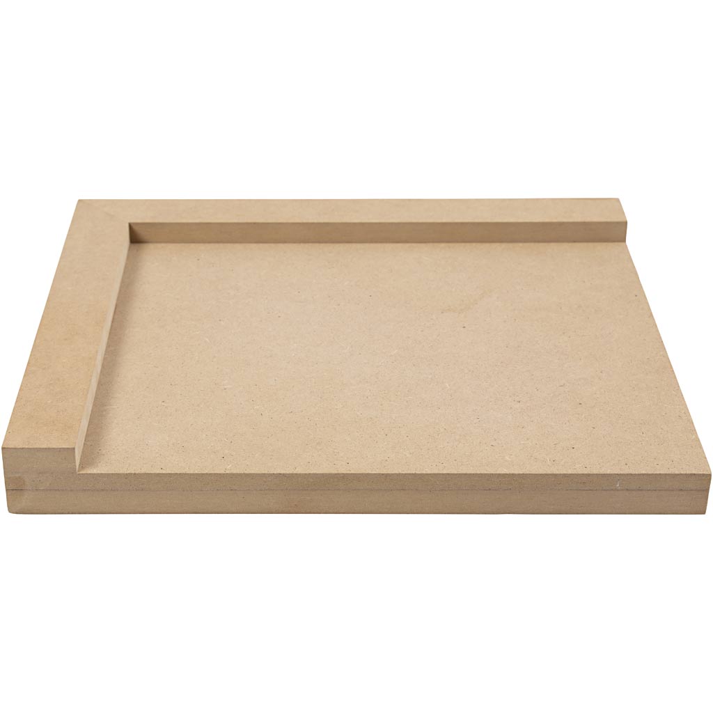 Linoleumhalter aus Holz von Creativ Company, rechtsseitig, 29 x 25 cm