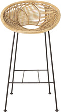 Bloomingville - yonne barstoel - beige - rotan