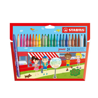 Stabilo power - viltstift - set met 24 stuks