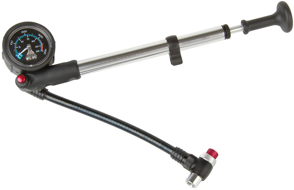 Beto Vorderradgabelpumpe mit Manometer – Aluminium