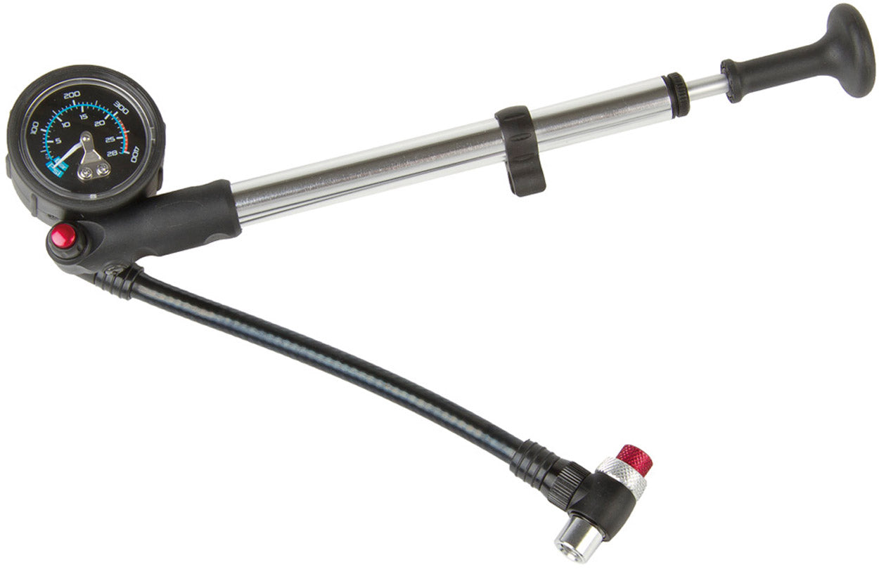 Beto Vorderradgabelpumpe mit Manometer – Aluminium