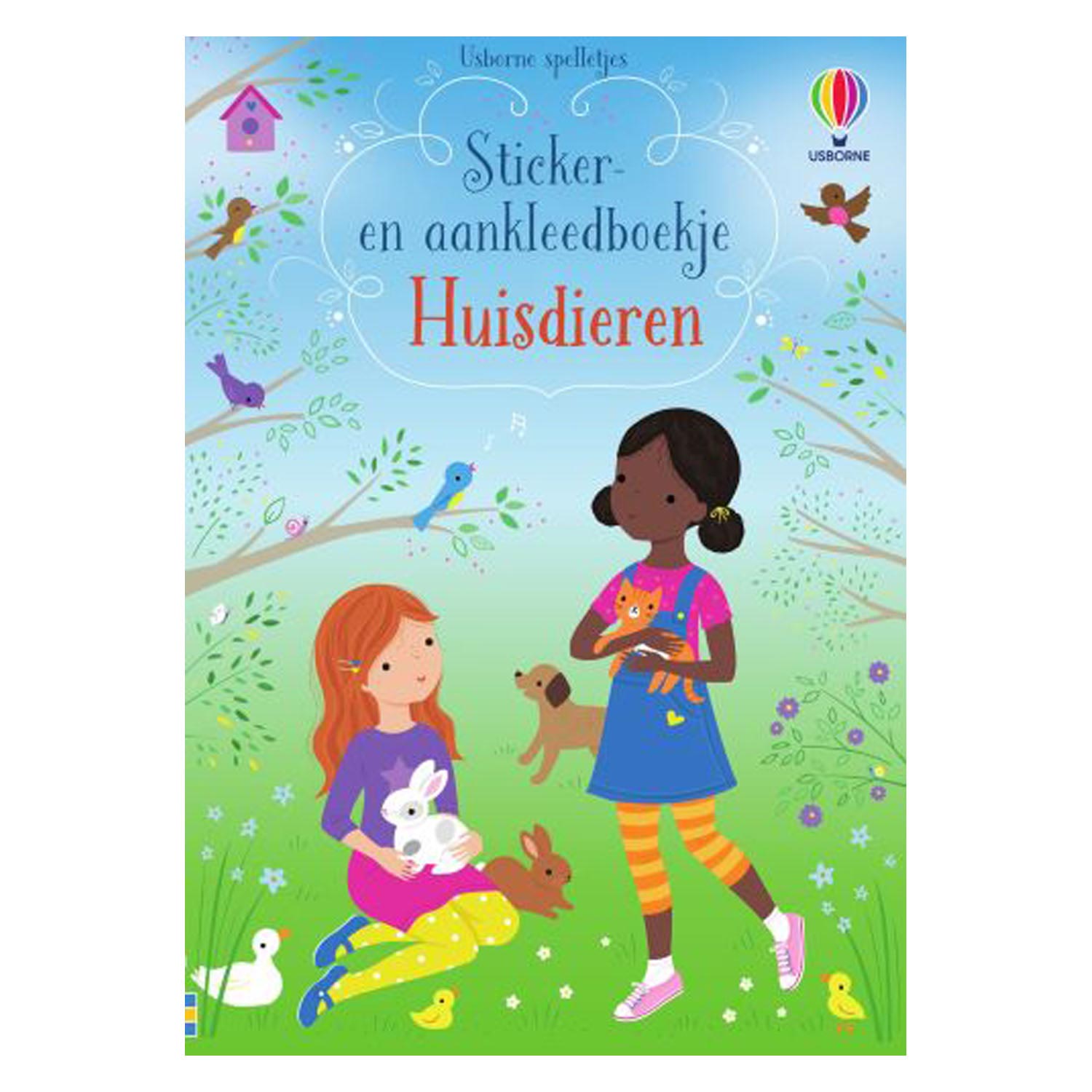 Usborne sticker- en aankleedboekje - huisdieren