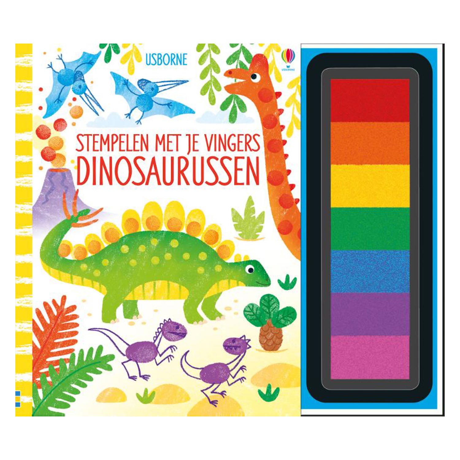 Wpg uitgevers stempelen met je vingers - dinosaurussen