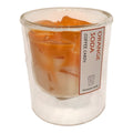 Mansion atmosphere geurkaars in glas orange soda wit oranje 7,4x8,4cm