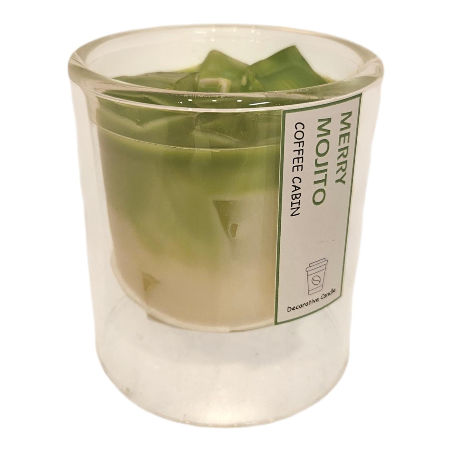 Mansion atmosphere geurkaars in glas merry mojito 7,4x8,4cm