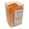 Mansion atmosphere geurkaars in glas orange soda wit oranje 6x8cm