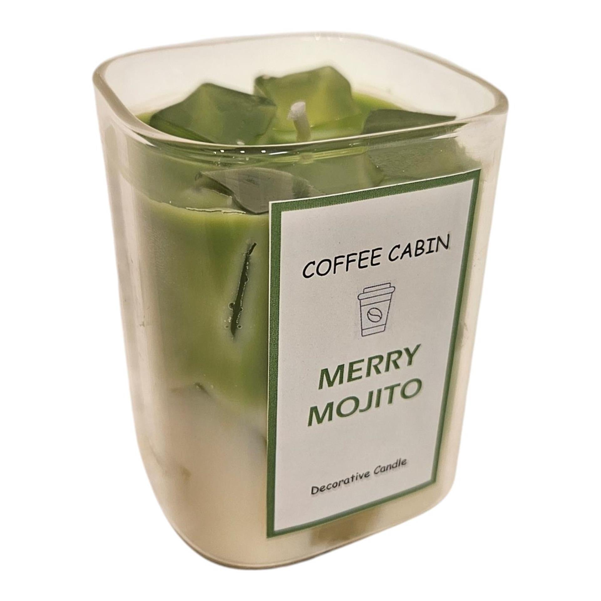 Mansion atmosphere geurkaars in glas merry mojito 6x8cm