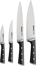 Tefal ice force k2324s74 - messenset - 4-delig - schilmes, koksmes, keukenmes en vleesmes - roestvrij staal - vaatwasserbestendig