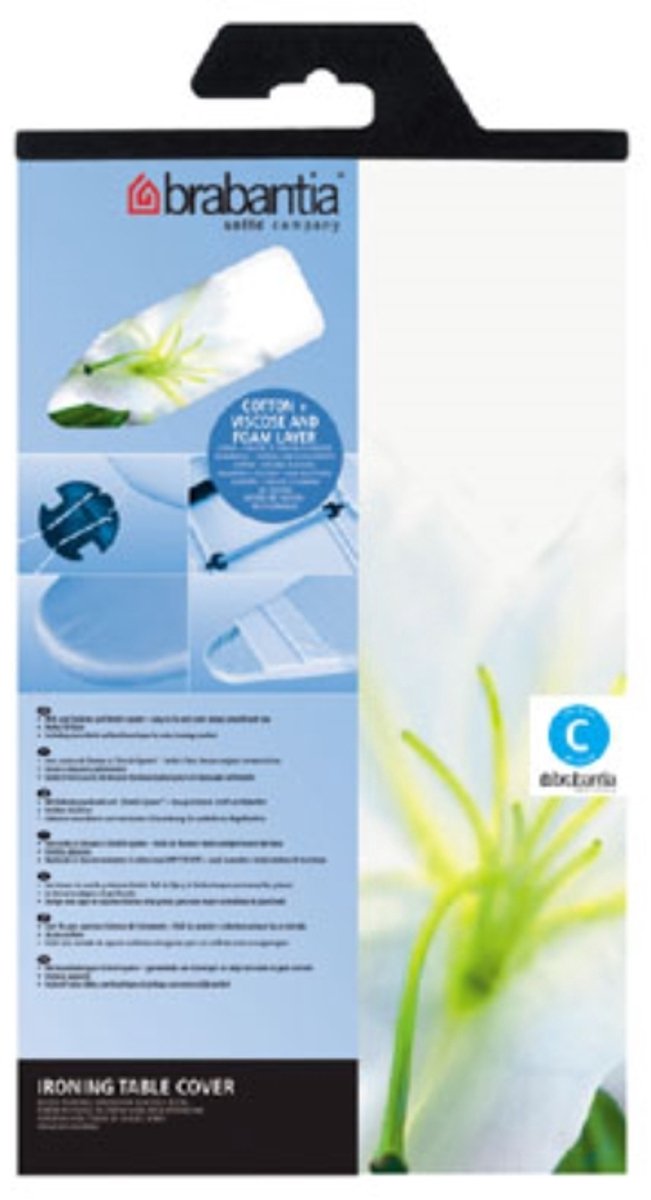 Brabantia strijkplankhoes c - 124 x 45 cm - assorti