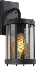 Lucide makkum - wandlamp binnen buiten - 1xe27 - ip23 - zwart