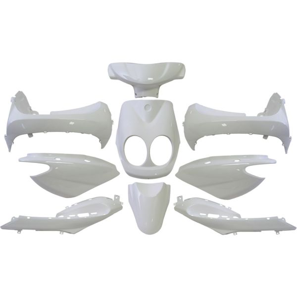 9-teiliges Edge-Platten-Set für Yamaha Neos (2008–2011), 2- und 4-Takt-Modelle, glänzend weiß