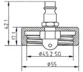Ate entlüfterstutzen vent connector 20