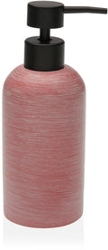 Versa zeepdispenser zwart roze (7,4 x 7,4 cm)