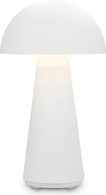 Briloner - fungo - led accutafellamp, traploos dimbaar, touch, mobiel licht, led tafellamp buiten, led tafellamp snoerloos, matwit
