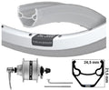 KGS -Vorderrad 28 Zoll (622) ZAC 2000 Silber HUB 6v3W + Scheibenausfälle