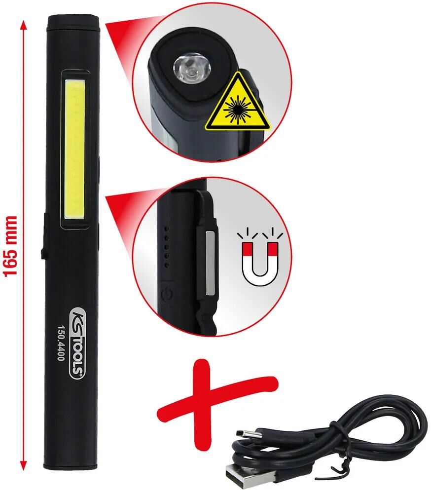 Ks tools stiftleuchte cob stripe inspection lamp led